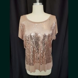 Champagne Sequin Front Tee